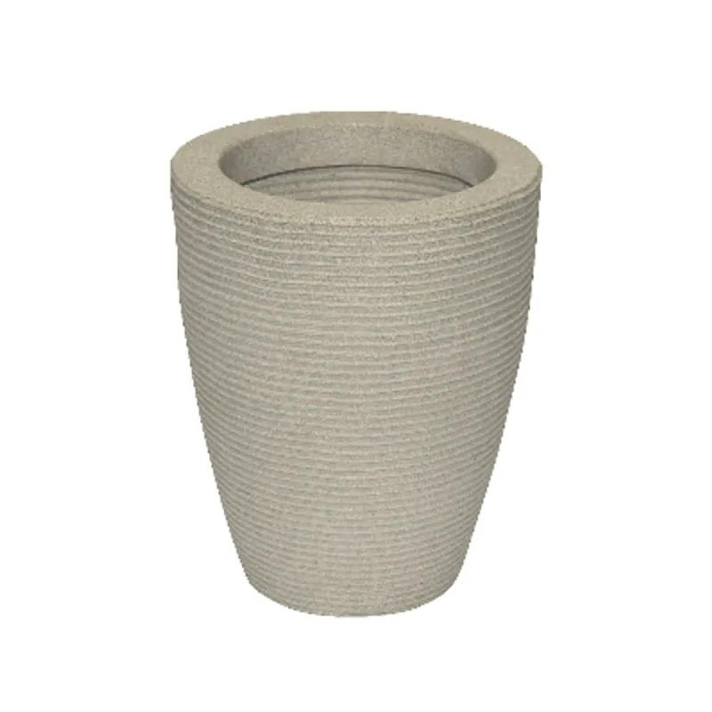 Vaso Vasap Design Cone Riscato Alt: 45 cm. X Larg: 30 cm. Mármore Branco - Vasap