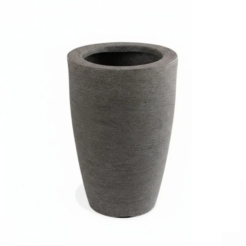 Vaso Cone Grafiato Vasap 45cm Preto Mármore (MP)