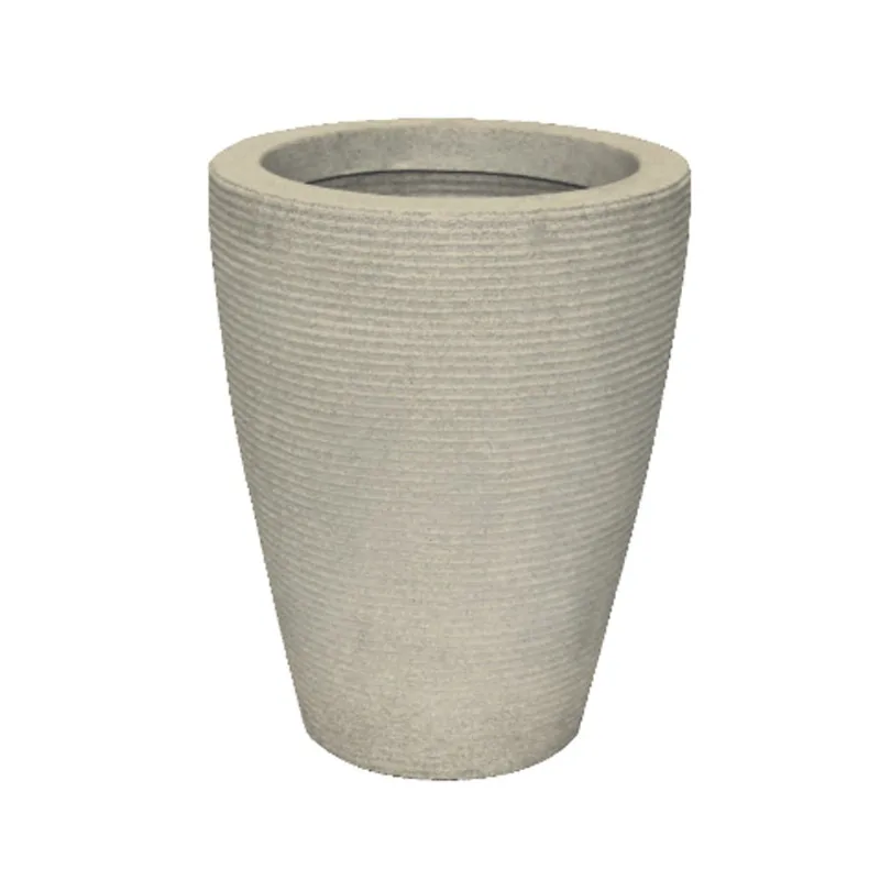 Vaso Vasap Design Cone Riscato Alt: 55 cm. X Larg: 38 cm. Mármore Branco