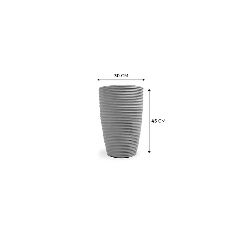 Vaso De Plástico Cone Riscato Pote N° 45 Cinza Claro Vasap