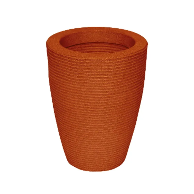 Vaso De Plástico Cone Riscato Pote 45 Terracota Vasap - Vasap