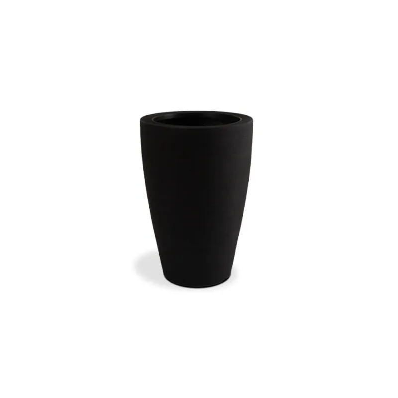 Vaso De Plástico Cone Grafiato Pote 55 Preto Absoluto Vasap - Vasap