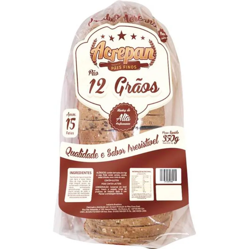 Pão 12 Grãos Acrepan 350g