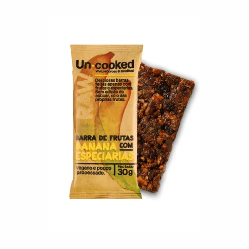Barra De Banana Com Especiarias 30g Uncooked - UNCOOKED