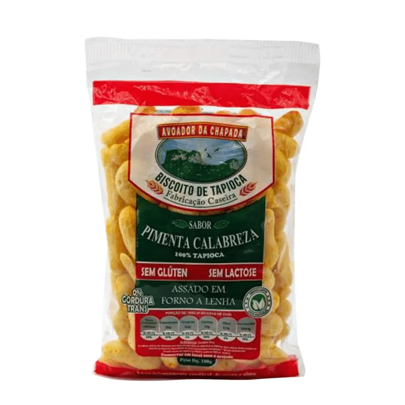 BISCOITO POVILHO 100G TRADICIONAL COM PIMENTA CALABRESA - Avoador Da Chapada