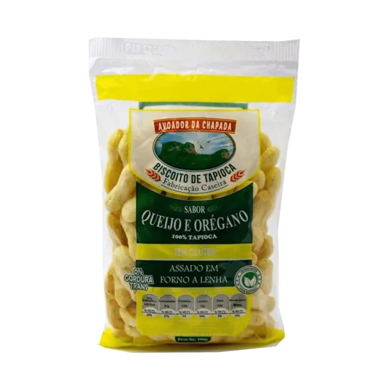BISCOITO POVILHO 100G TRADICIONAL COM QUEIJO E OREGANO - Avoador Da Chapada