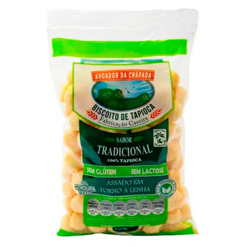 Biscoito Tapioca Avoador da Chapada  Tradicional 100g - Avoador Da Chapada