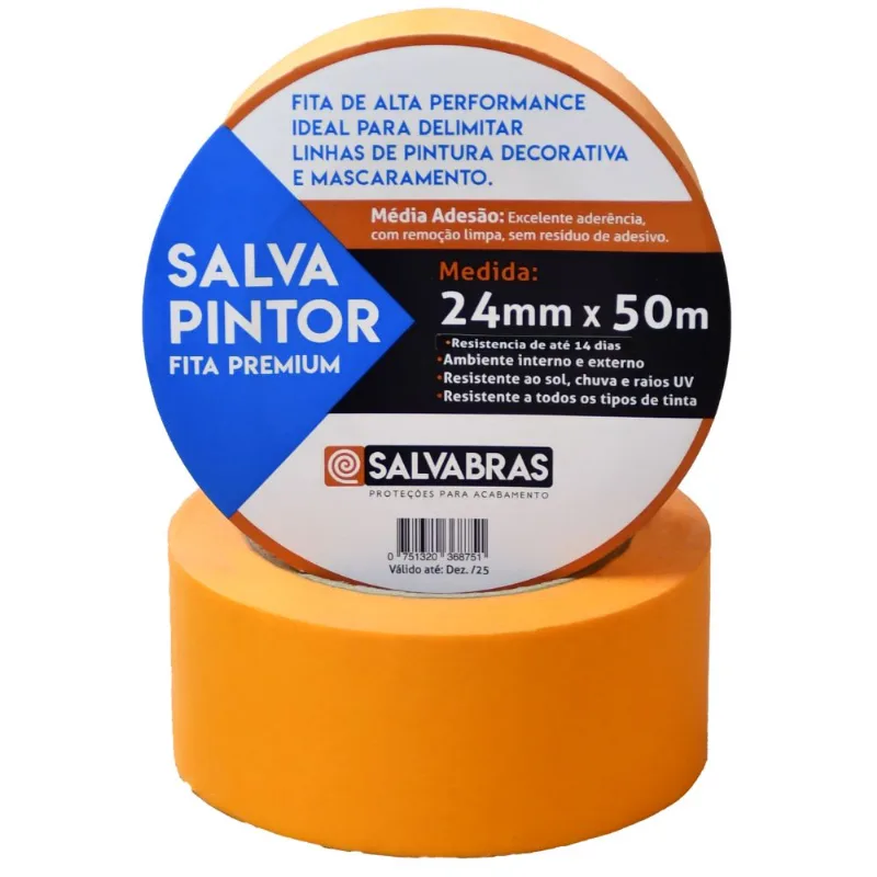 Fita Crepe Premium 24x50m P00090 Salvabras