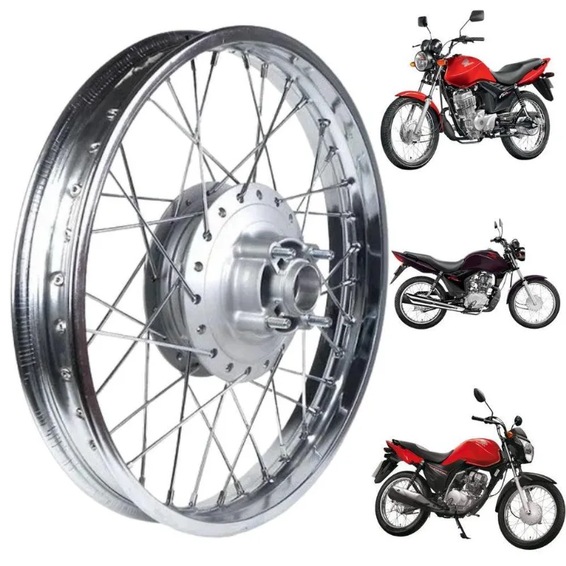 Roda Traseira Completa Fan 125 2009 Ate 2017 Cg Aro Raio 4m