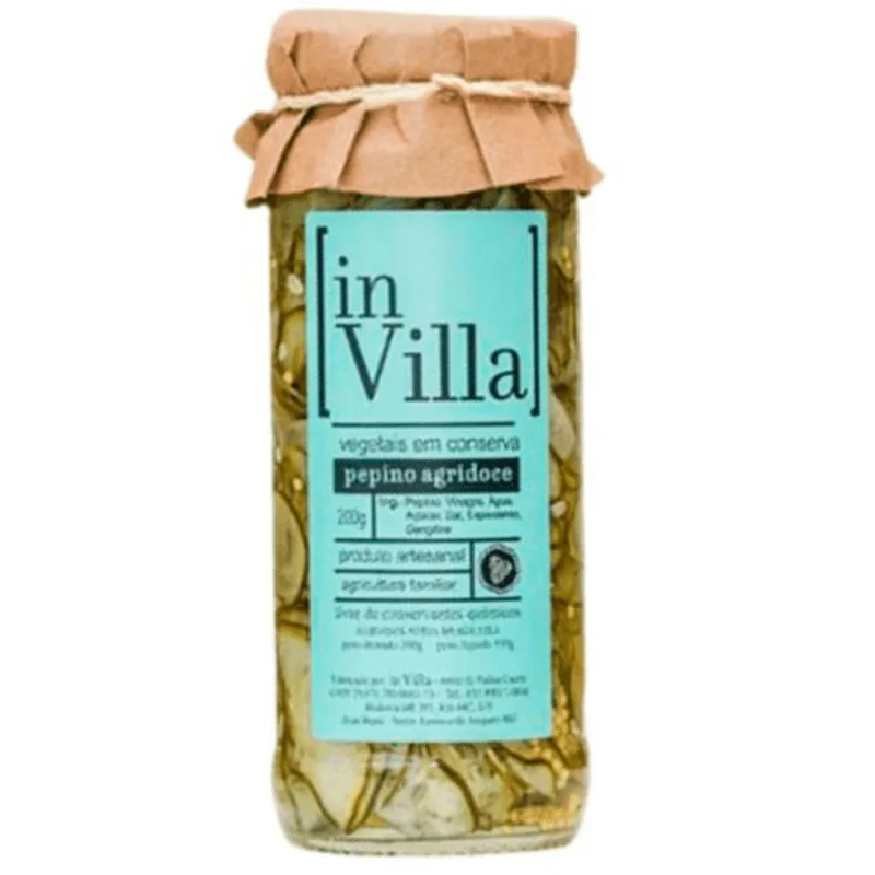 Pepino Agridoce em Conserva In Villa 200g