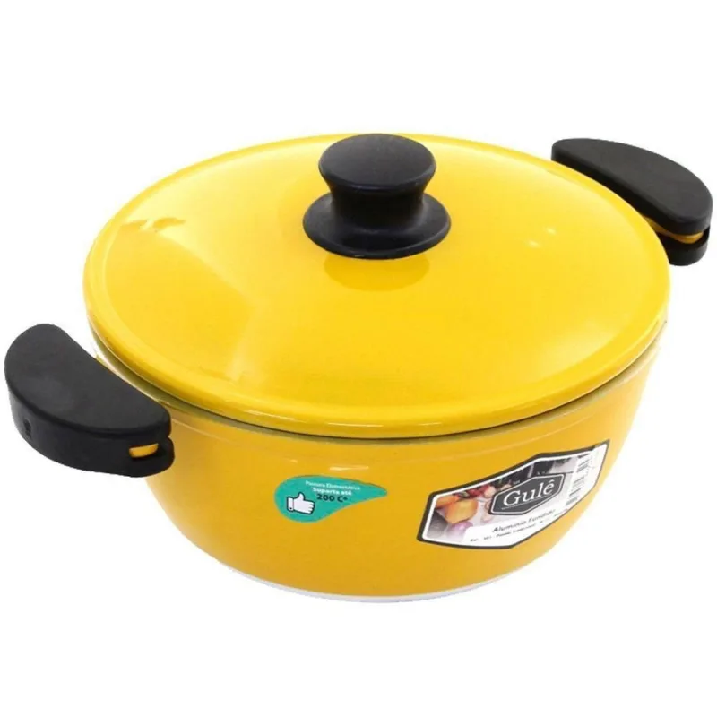 Panela 18cm Amarelo Resistente Gulê Em Alumínio 1,5 Litros - OUTRAS MARCAS - Utilidades Domesticas