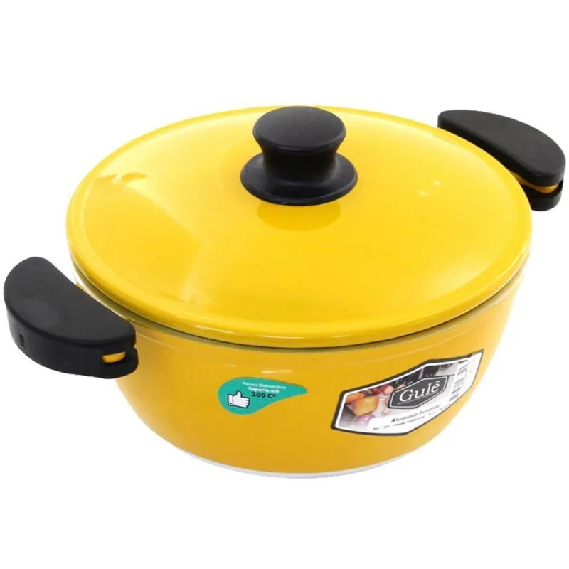 Panela 26cm Amarelo Resistente Gulê Em Alumínio 3,5 Litros - OUTRAS MARCAS - Utilidades Domesticas