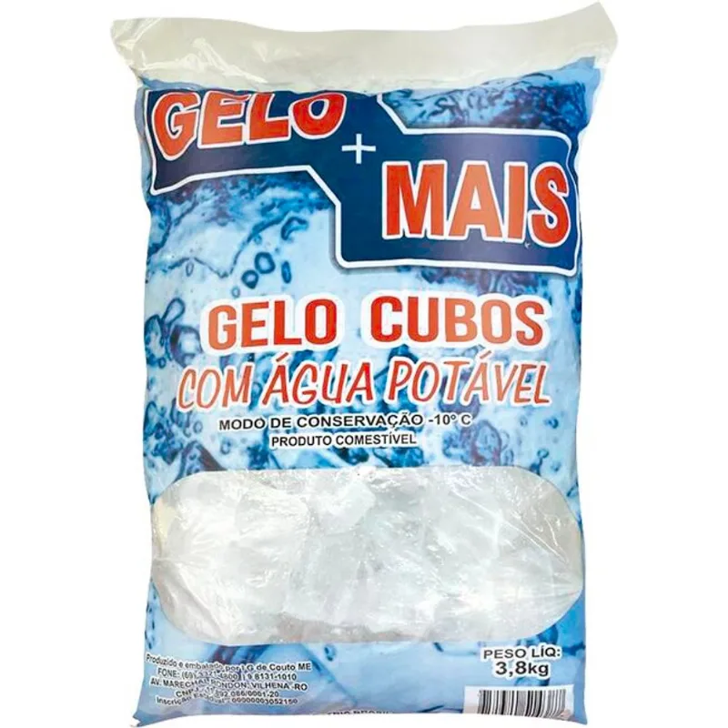 Gelo em Cubos Gelo Mais 3,8kg