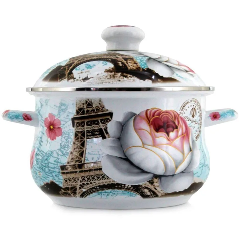 Panela Premium Aço Esmaltada Floreal Paris 22cm 3,7l - OUTRAS MARCAS - Utilidades Domesticas