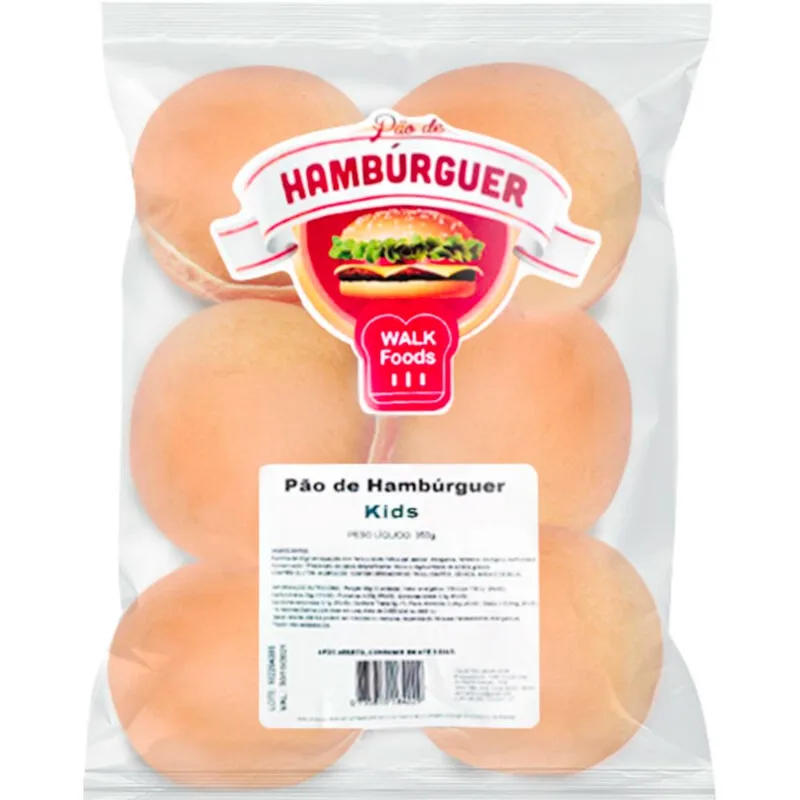 Pão para Hambúrguer Walk Foods Kids 300g