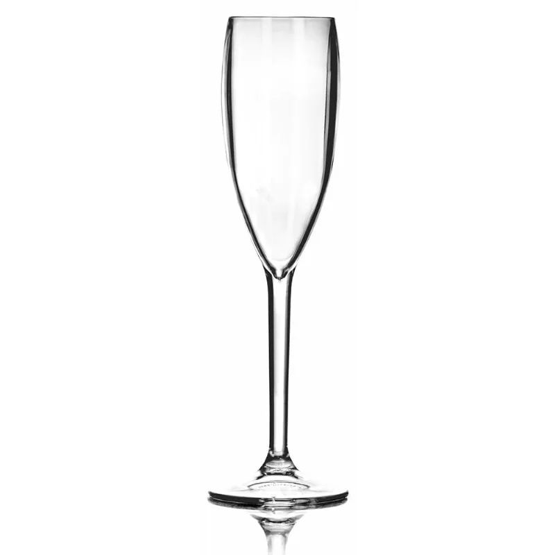Taça de Champagne Duracril em Acrílico Cor Cristal 160ml