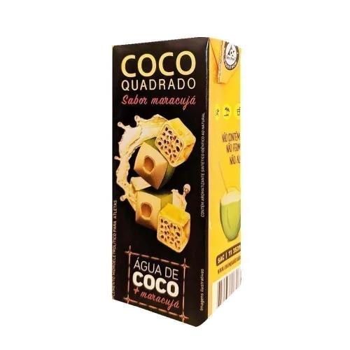 Agua De Coco Quadrado 200ml Maracuja - AGUA DE COCO