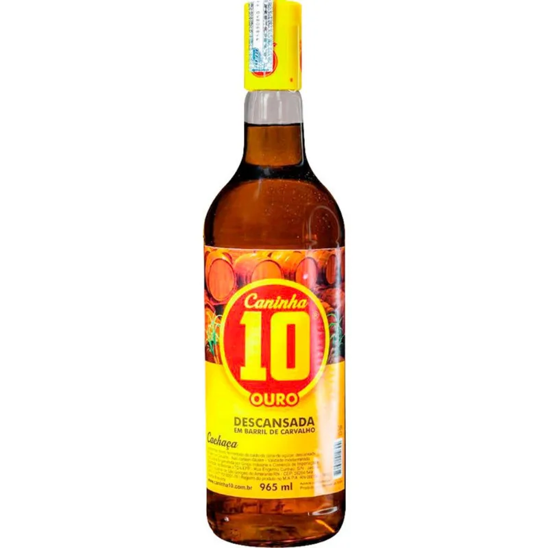 Cachaça Caninha 10 Ouro 965ml