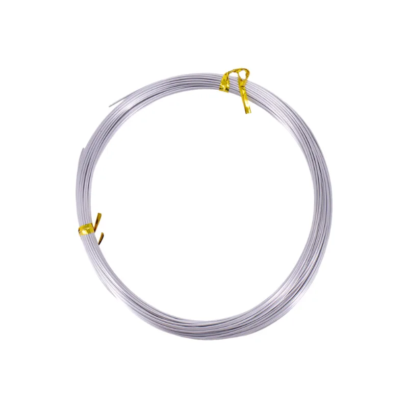Arame Em Aluminio Para Artesanato 0.8Mm Com 10 Metros 074 - Niquel