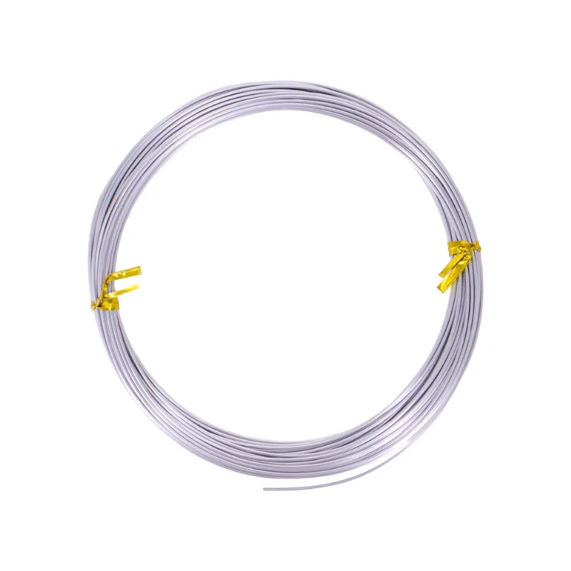 Arame Em Aluminio Para Artesanato 1.0Mm Com 10 Metros 074 - Niquel