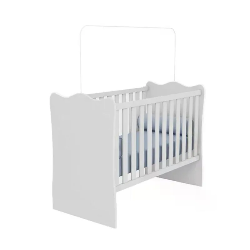 Berço Simples Infantil Doce Sonho 1 Branco Qmovi