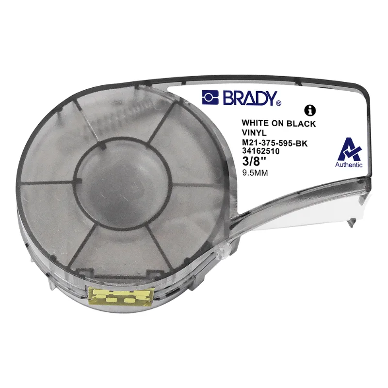 Etiqueta Vinil Branco no Preto 9,53mm x 6,4m Brady M21-375-595-BK M21-375-595-BK