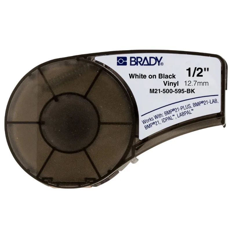 Etiqueta Vinil Preta 12,7mmx6,4m Brady M21-500-595-BK M21-500-595-BK