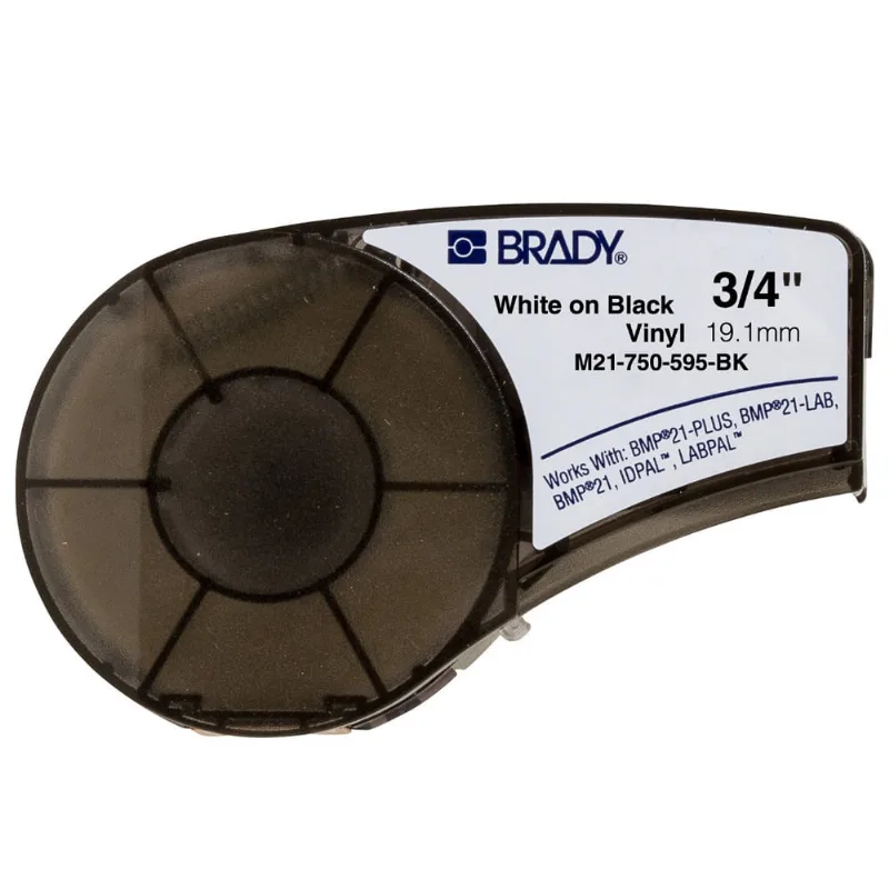 Etiqueta Vinil Preta 19,05mmx6,4m Brady M21-750-595-BK M21-750-595-BK