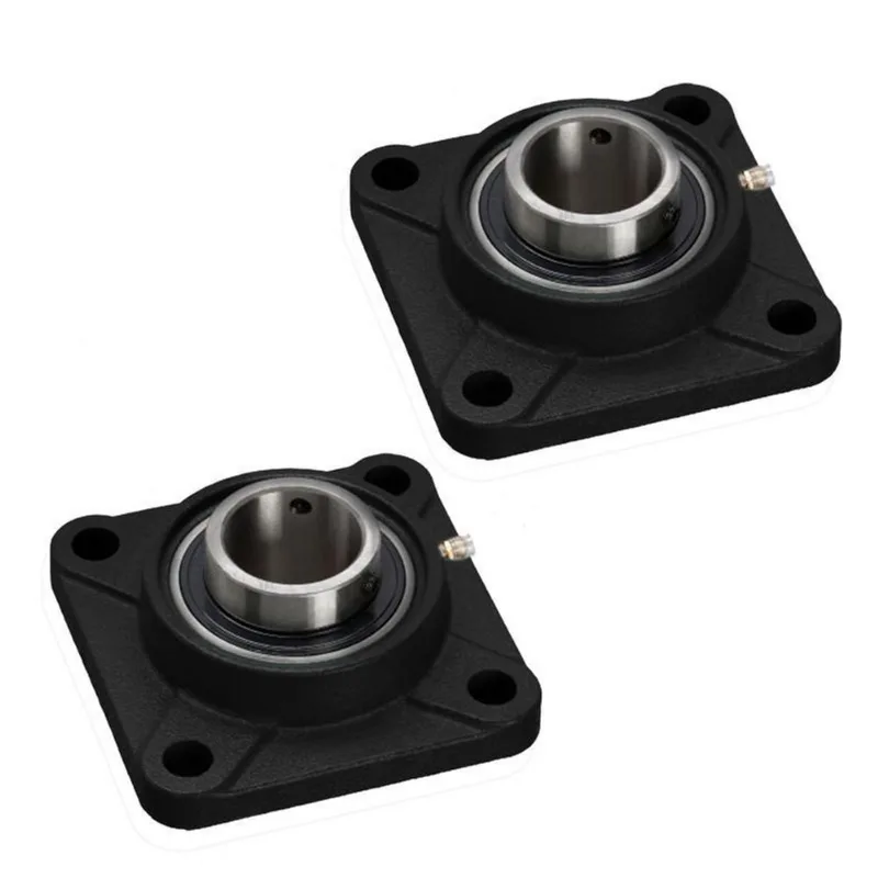 Kit 02 Mancal Quadrado Com Rolamento 20mm - Ucf204 F204