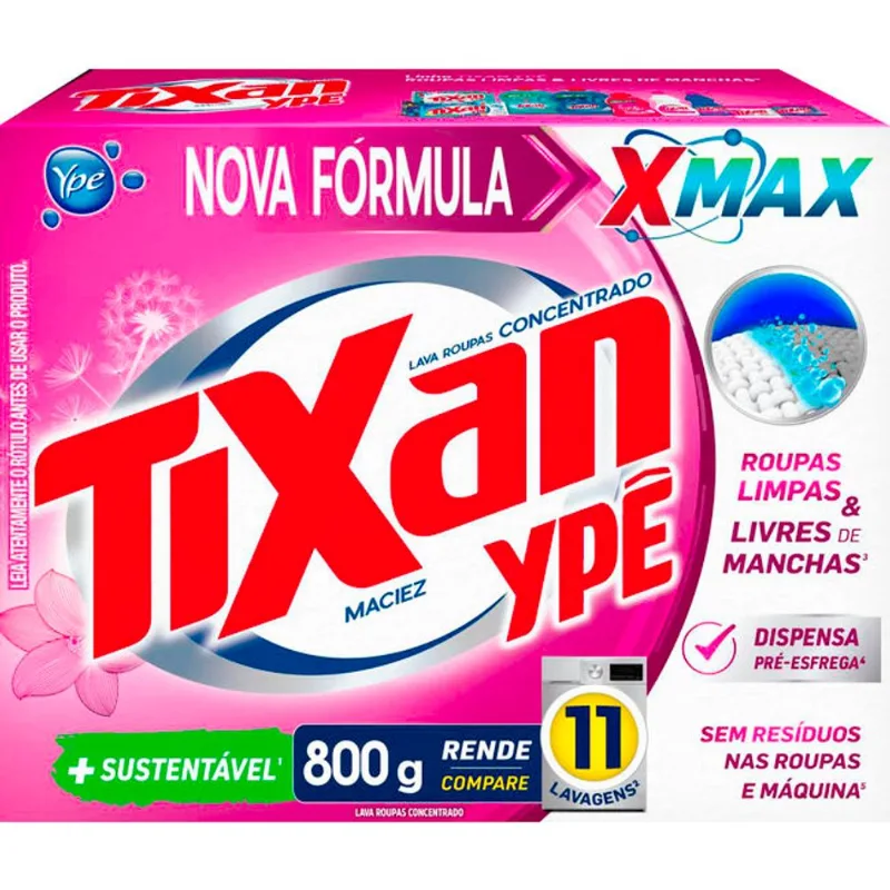 Lava Roupas em Pó Tixan Maciez 800g