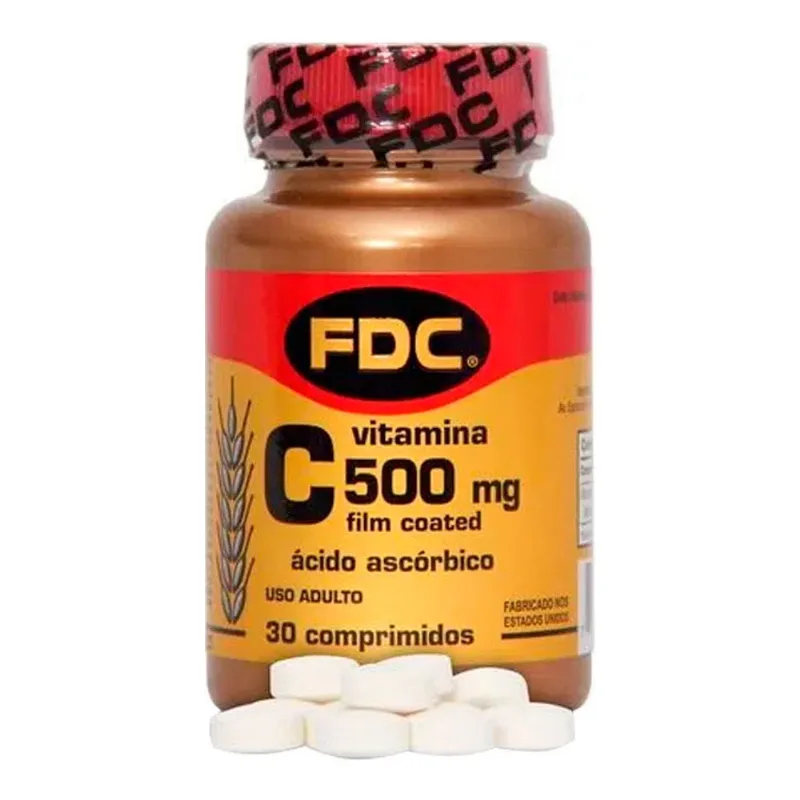 Vitamina-C Film Coated 500mg FDC 30 Comprimidos