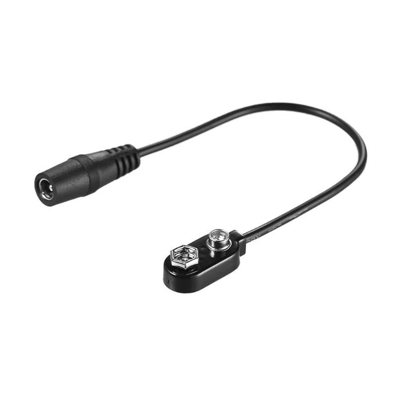 Conector De Pressão Do Conversor De Clipe De Bateria 9v 2,1 Mm * 5,5 Mm