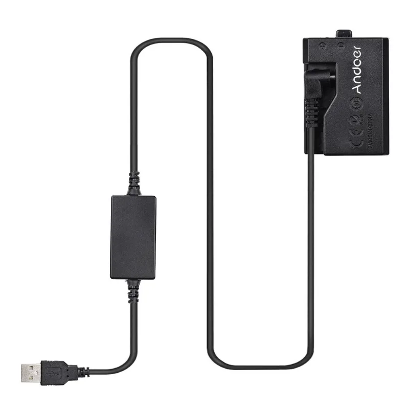 Andoer Dr-e10 Usb Power Kit Acoplador Dc Bateria Fictícia Substituir
