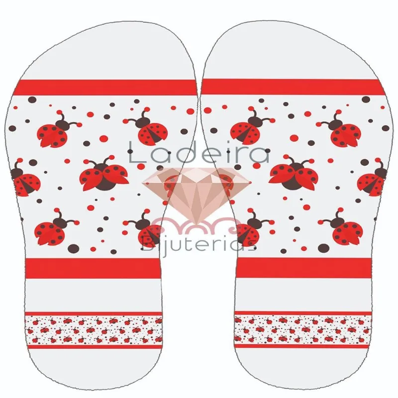 Lonita Para Chinelo A4 -6 Unidade E019 - Joaninha