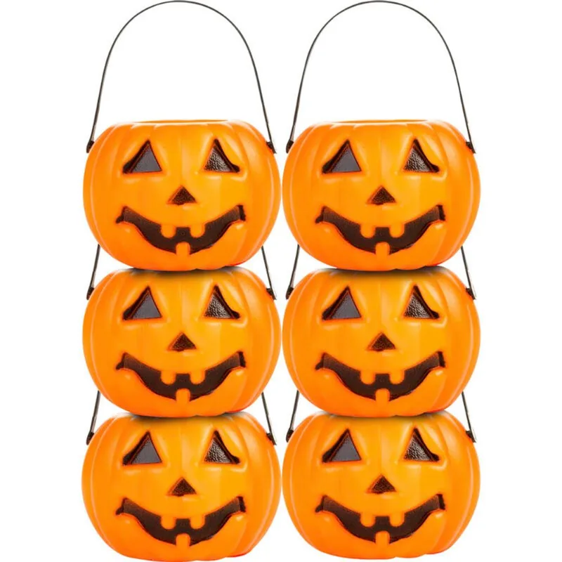Balde Abóbora Silver Halloween 7cm 6 un