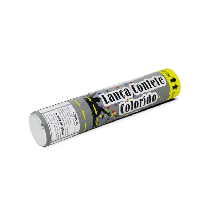 Lança Confetes colorido 20 cm- SilverFestas