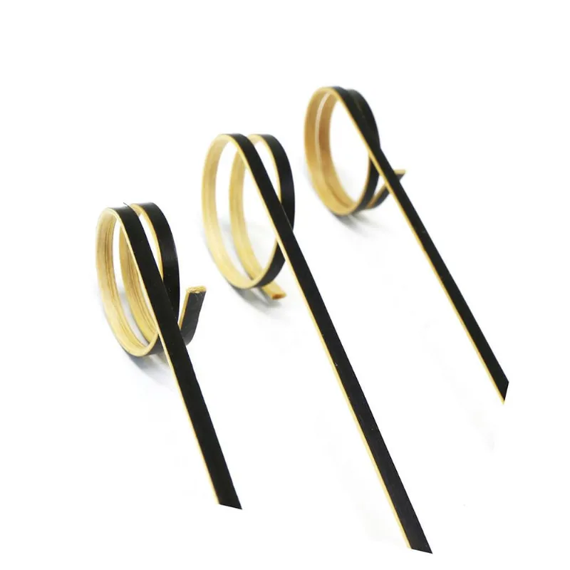 Palito em Bambu para Petiscos 12cm/20 unidades preto- SilverFestas