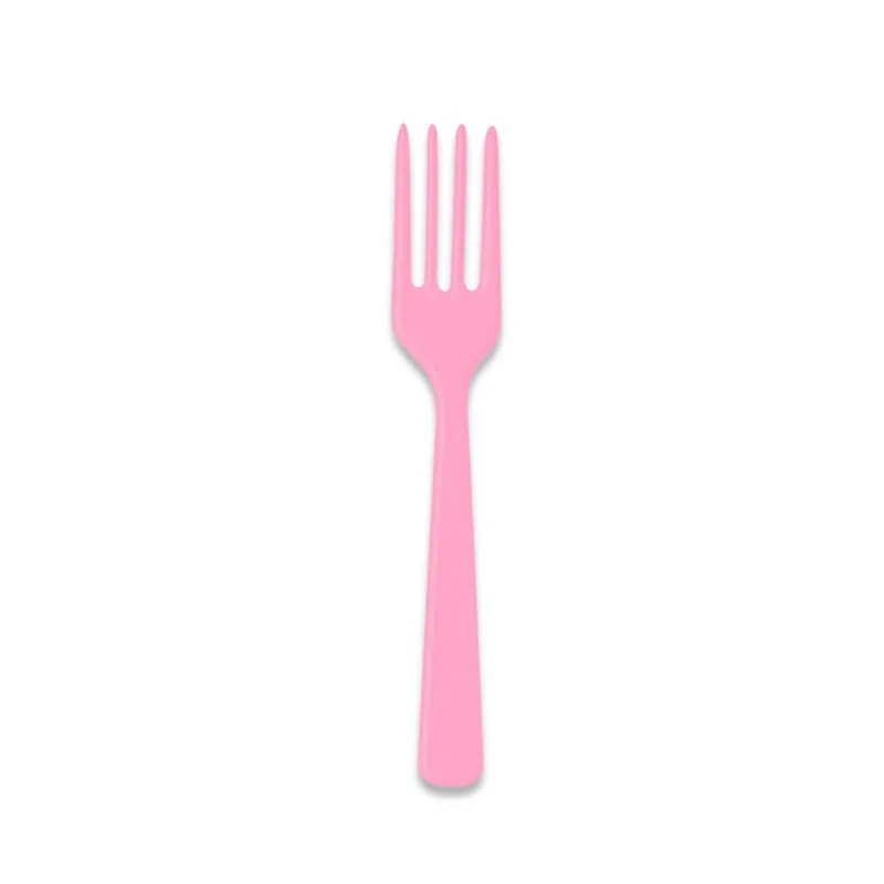 Garfo Happy Line rosa claro 15cm - 10 unidades SilverFestas