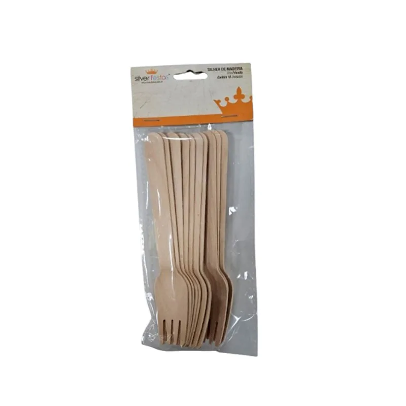 Garfo Silver Madeira Natural com 10un