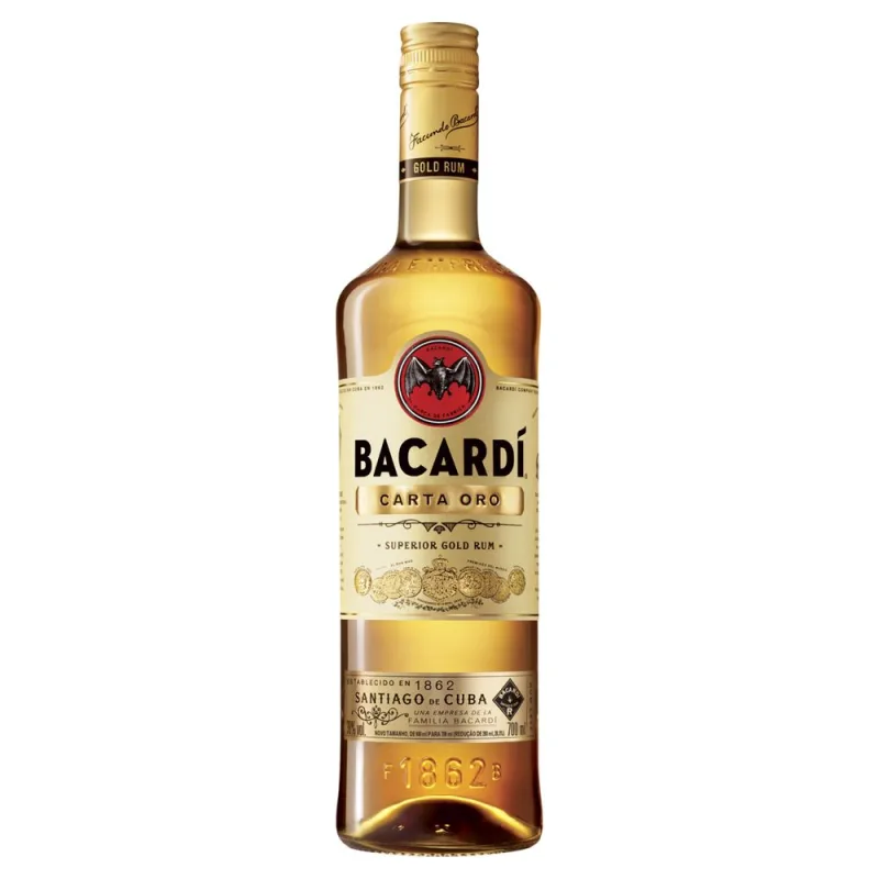 Rum Brasileiro Carta Ouro Bacardí 700ml - Bacardi - Bebidas Alcoólicas