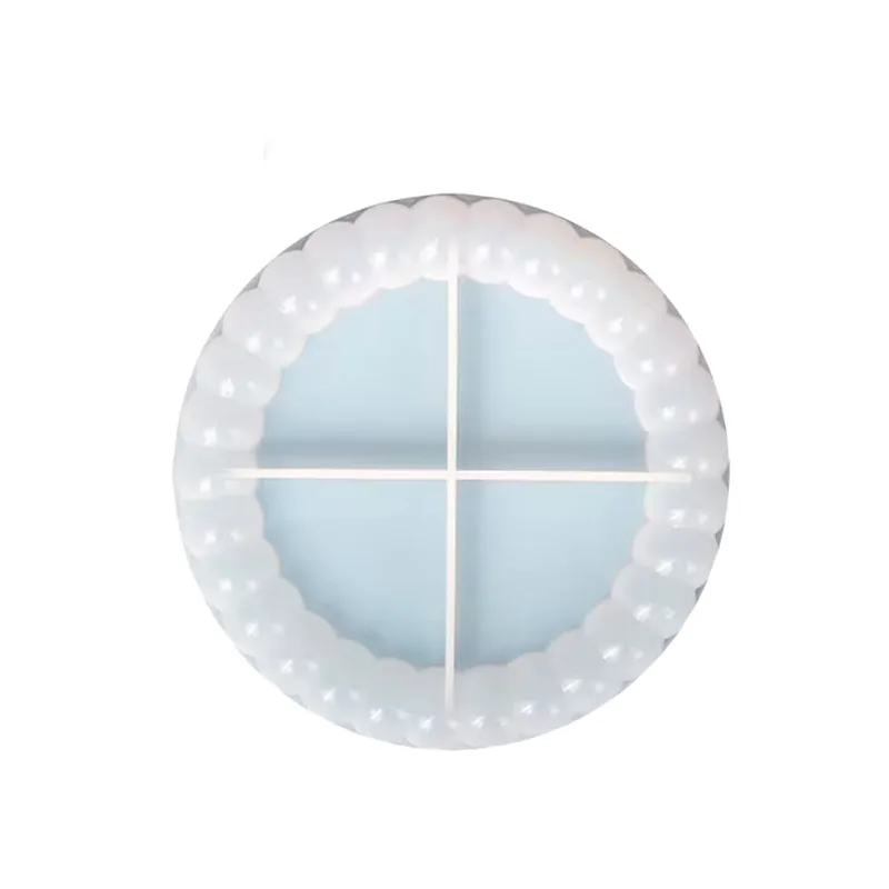 Molde Multifuncional Bandeja Redonda Com Bolas 12Cm De Silicone Unidade 098 - Transparente