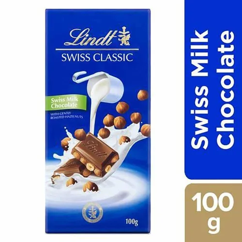 Chocolate Ao Leite Com Avelãs Torradas Lindt Swiss Classic Caixa 100g - LINDT - Mercearia