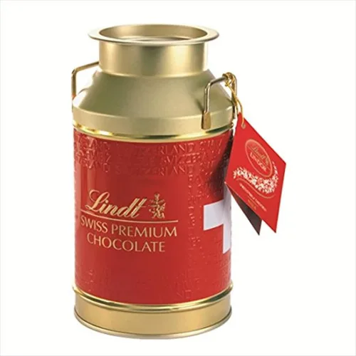 Chocolate Suiço Lindor Milk Ethno Gold Can 20 Bombons Lindt - LINDT - Mercearia