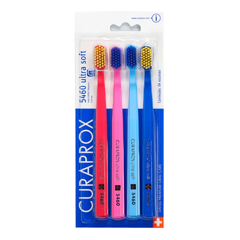 Kit Escova Dental Curaprox Adulto Ultra Macia 4 Unidades