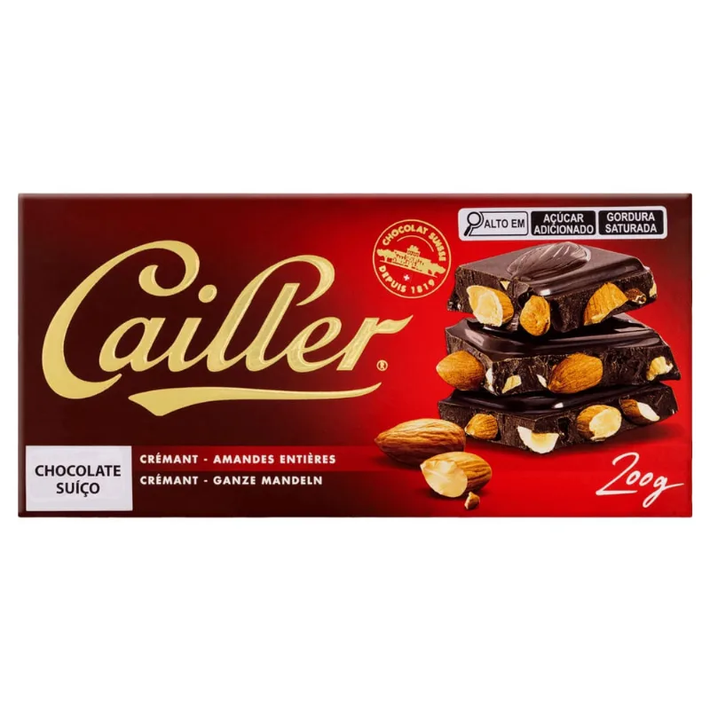 Chocolate Aut Lait Cremant Amandes En cailler 200g
