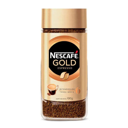 Café Solúvel Espresso Nescafé Gold Vidro 100g - GOLD