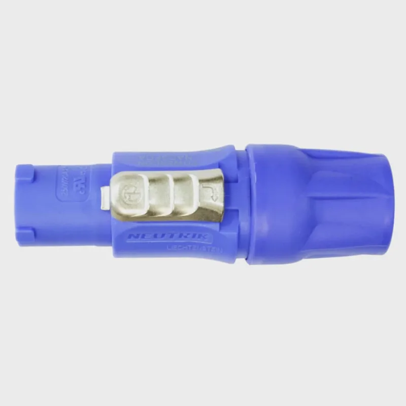 Conector PowerCon Azul de linha Neutrik NAC3FCA