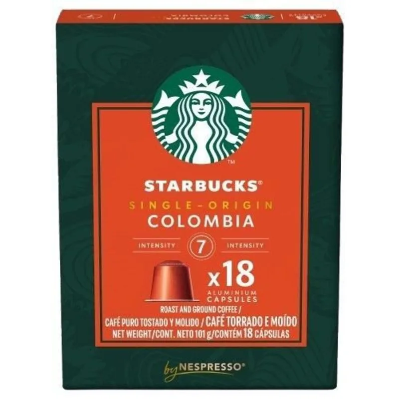 Cápsula de Café Colômbia Single-Origin Starbucks 101g com 18 Unidades