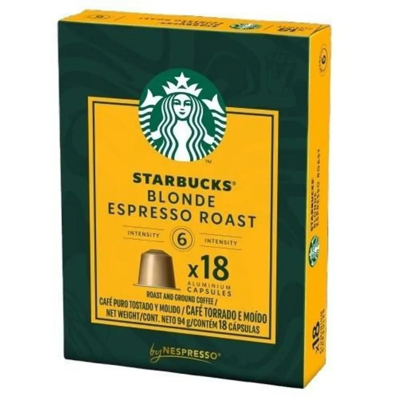 Cápsula de Café Blonde Espresso Roast Starbucks 94g com 18 Unidades