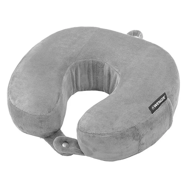 Almofada De Pescoço Viscoelástica Cinza Wenger 9x30x28 Cm